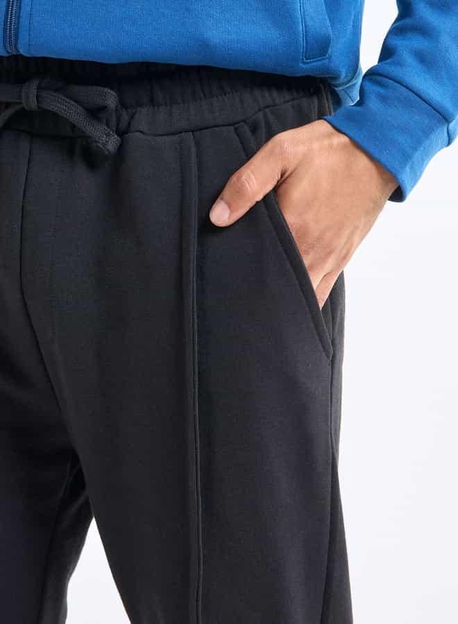 سبلاش فيڤ بنطلون رياضي سادة بقصة عادية وخصر مرن وجيوب - Image 4