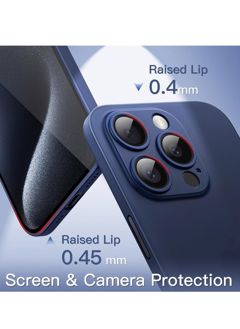 ELTRAZONE Ultra Slim Case for iPhone 15 Pro 6.1-Inch – 0.35mm Thin, Camera Lens Cover Full Protection, Lightweight Matte Finish PP Hard Minimalist Case, Supports Wireless Charging (Blue Titanium) - Image 4