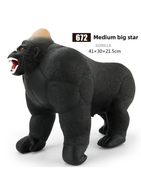A Variety Of Optional Dinosaur World Park Medium Simulation Dinosaur Model Solid Tyrannosaurus Animal With Sound-Color:Medium Gorilla (with Sound) 672