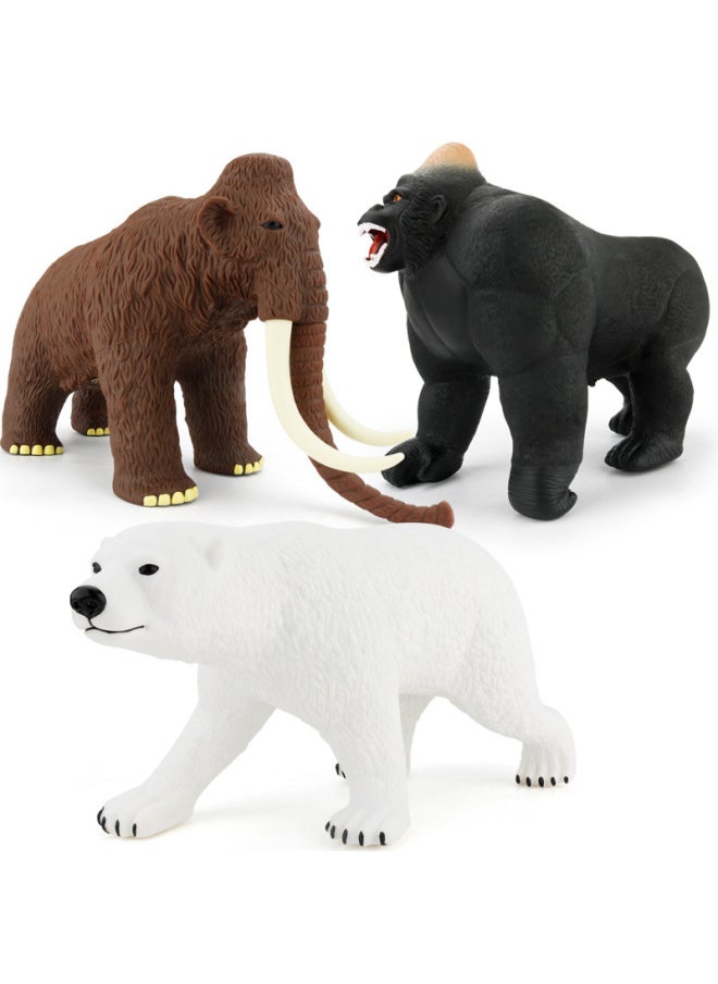 null - A Variety Of Optional Dinosaur World Park Medium Simulation Dinosaur Model Solid Tyrannosaurus Animal With Sound-Color:Medium Gorilla (with Sound) 672 - Image 1