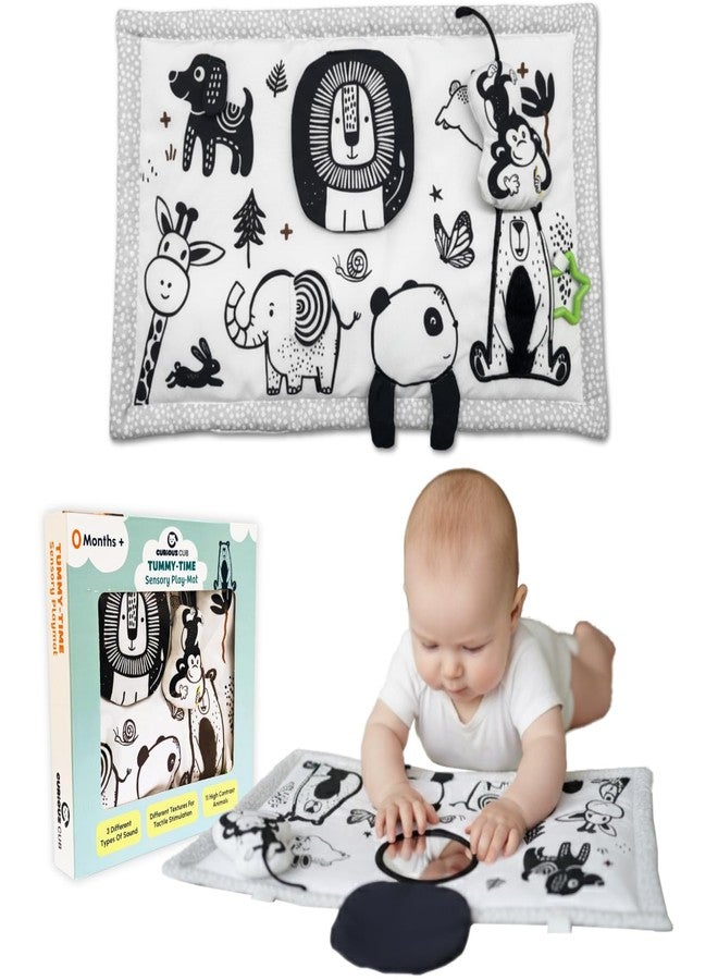 Curious Cub High Contrast Sensory Cloth Mat for Babies & Infants | Play Mat for Babies 0 to 12 Months | Playing Mat for Kids | Baby Mats for Floor | Playmate for Baby - Image 1