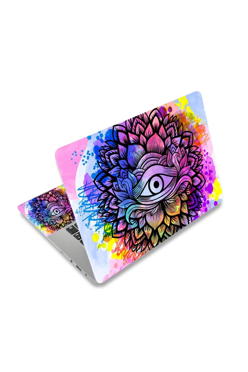 HAPPYLIVE SHOPPING Laptop Skin Sticker Decal,12" 13" 13.3" 14" 15" 15.4" 15.6" Laptop Skin Sticker Protector Cover for Toshiba Hp Samsung Dell Apple Acer Leonovo Sony Asus Laptop Notebook (Colorful Eye) - Image 1