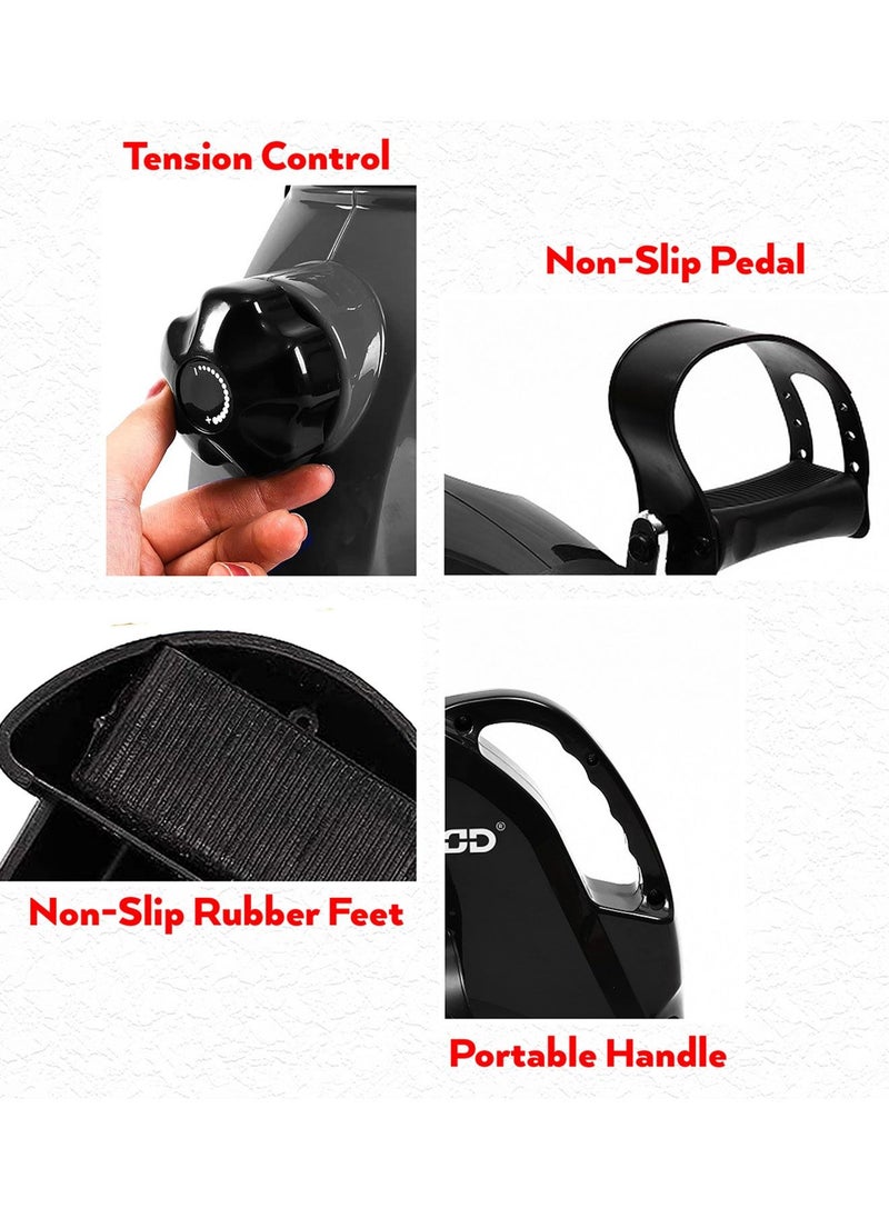 Sparnod Fitness - Sparnod Fitness SMB-400 Mini Bike Your Versatile Full-Body Workout Solution for Home and Office Portable Under Desk Pedal Exerciser with Adjustable Resistance & LCD Monitor for Arm and Leg Workout - Image 1
