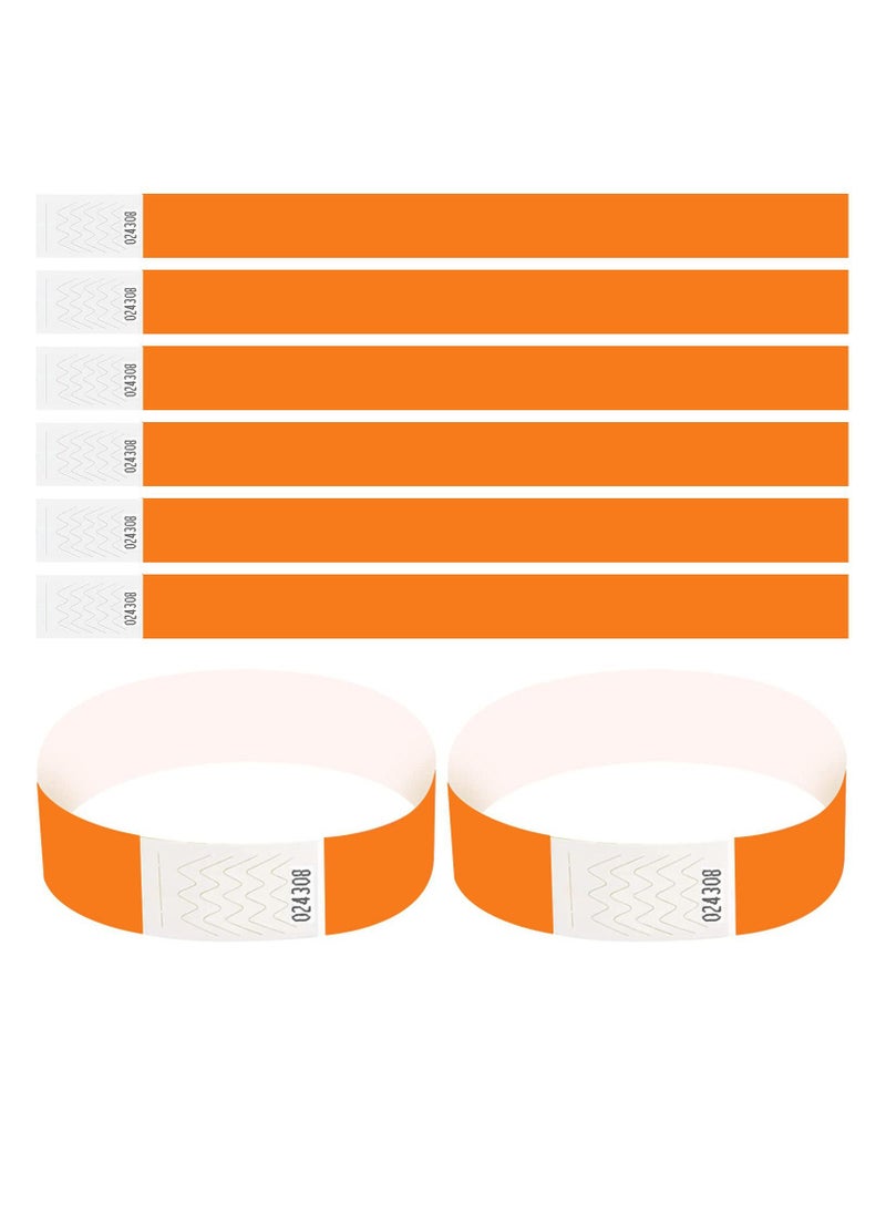 PRINTSHOP4ME Event Paper Wristbands And Identification Bands Made Of Tyveck Material 19mm x 250mm Orange  - Image 1