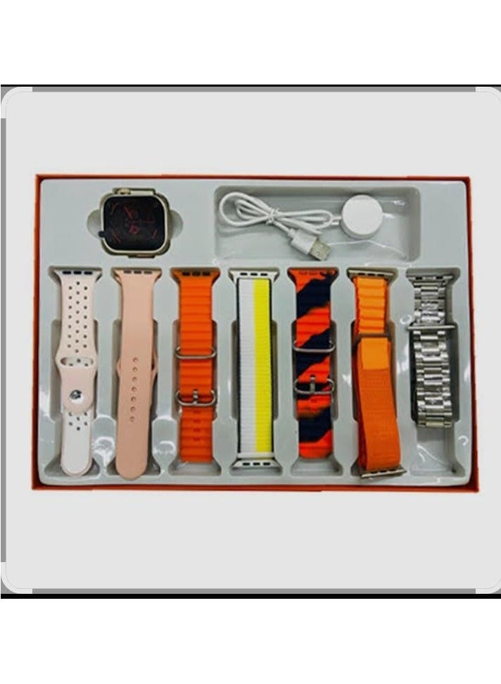 TK-A300 Smart Watch with 7-in-1 Strap Set – Bluetooth Calling, Fitness Tracker, Heart Rate & Sleep Monitor, Sports Modes, Waterproof Smartwatch for Android iOS - Image 1