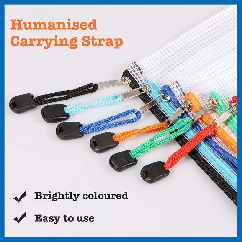windforgecraft A4 Mesh Zipper Pouch Document Bags Waterproof Translucent Zip File Folder A4 Zipper File Bags Letter Size/A4 Size Used for Storage of Chess and Card Games or School Office Supplies (36 pcs) - Image 4
