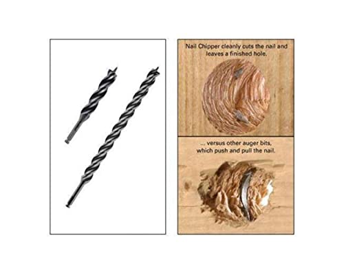 WoodOwl بت أوغر خشبي أوول 03710 ثلاثي القطع 13/16 بوصة × 7-1/2 بوصة لقص المسامير - Image 5