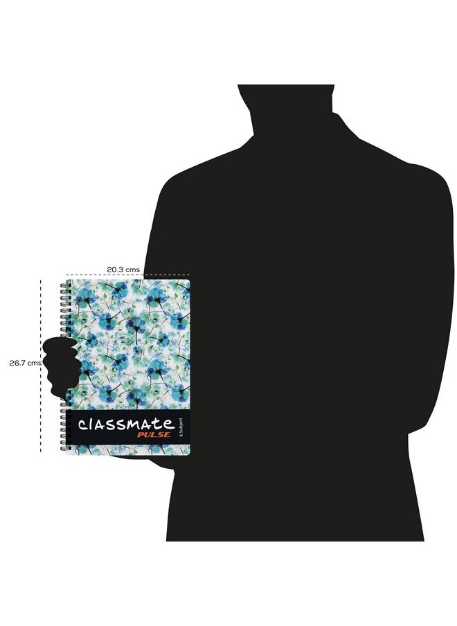 classmate Classmate Pulse Notebook - 300 Pages | Single Line | 26.7cm x 20.3cm | Wiro Binding | Multicolor | Pack of 3 Notebooks | Ruled Notebook for Students  - Image 4