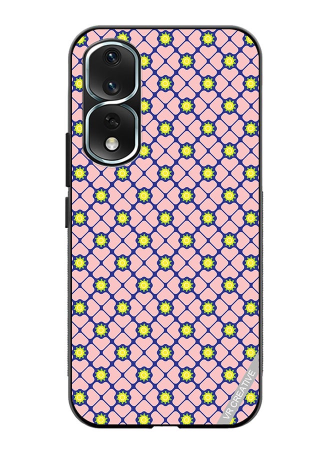 VR CREATIVE Protective Case Cover For Honor 80 Pro Abstract Clover Leaves Geometric Retro Design Multicolour - Image 1