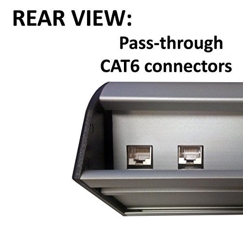 Electriduct Power & Data Desk Edge Mount Tabletop Center - 3 Power and 2 Ethernet CAT6 RJ45 Data ports - Image 2