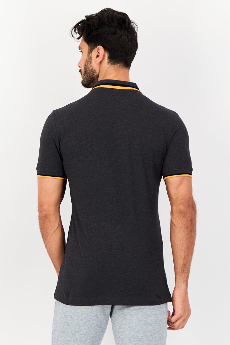 PUMA Men Slim Fit Short Sleeves Outdoor Polo Shirt, Dark Grey Heather - Image 3