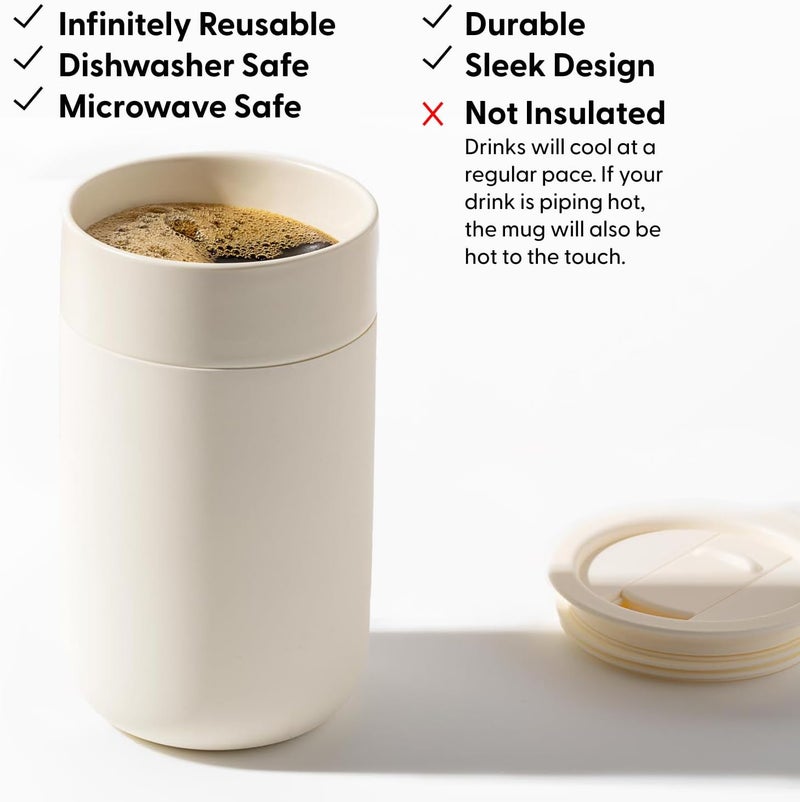 WP Porter Ceramic Mug wProtective Silicone Sleeve Terrazzo Blush 16 Ounces OntheGo Reusable Cup for Coffee or Tea Portable Dishwasher Safe - Image 5