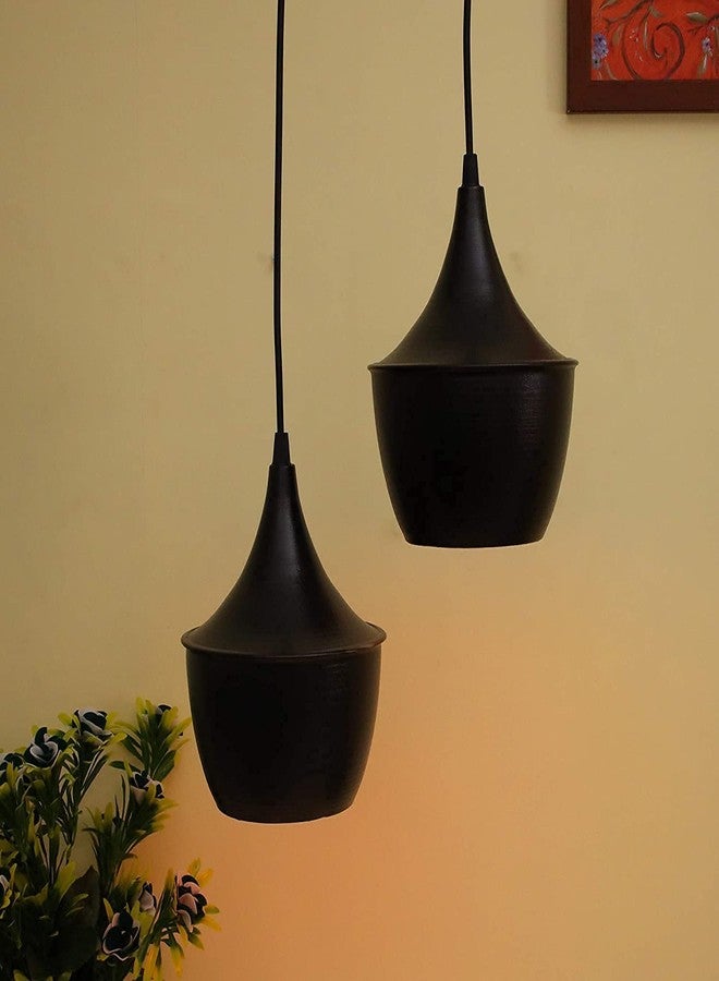Diktmark Pendant Dholak Shape LED Hanging Light (Bulb Not Included, Pack of 2) - Image 2