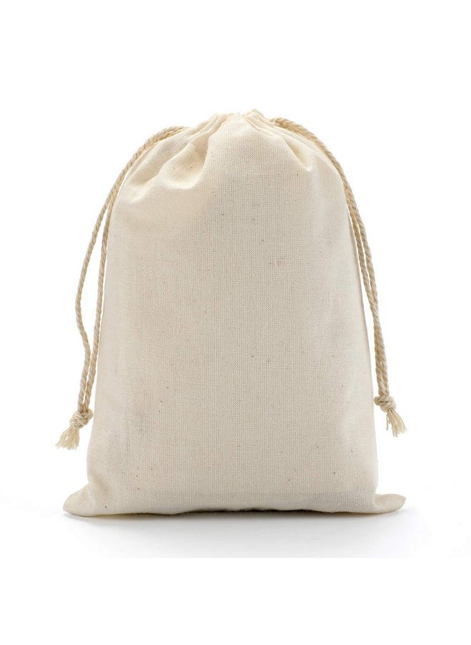 DRQ Cotton Drawstring Bags Ecofriendly Muslin Bags (5 By 7 Inch) Gift Bags Party Favor Bags Unbleached Cotton Pouches Sachet Bagfabric Bagscloth Bags(50 Pieces)  - Image 3