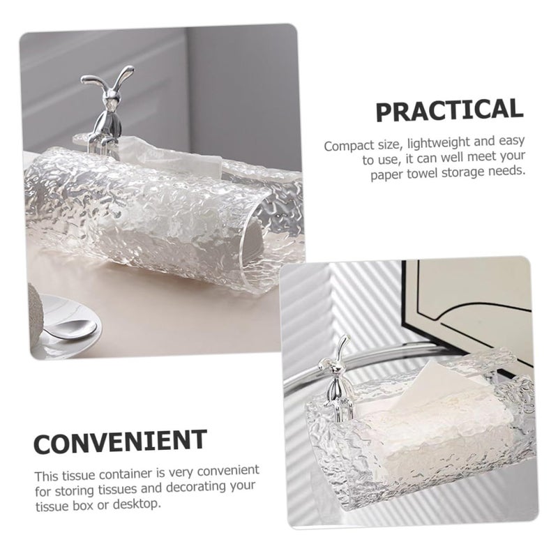 Cute Rabbit Napkin Dispenser Decorative Tissue Box Holder for Kitchen Home Office - Image 3