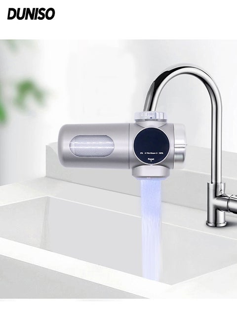 Faucet Water Purifier Tap Water Filter Upgraded LED Display Faucet Mount Water Filtration System with UV Light Reuseable Tap Faucet Mount Water Filtration System Reduces Chlorine, Limescale, Heavy Metals, and Odors