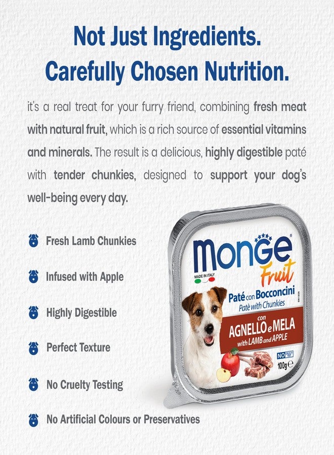 all4pets Monge Fruit - Pate and Chunkies with Lamb and Apple(Pack of 5) - Image 3