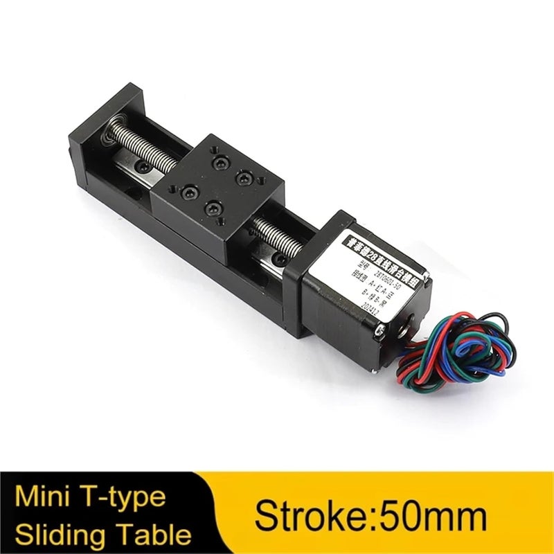 Sliding Table 50/100/150/200mm for Linear Rail Guide with Nema11 28mm Stepper Motor for 3D Printer(Effective Stroke 50,1mm Pitch) - Image 2