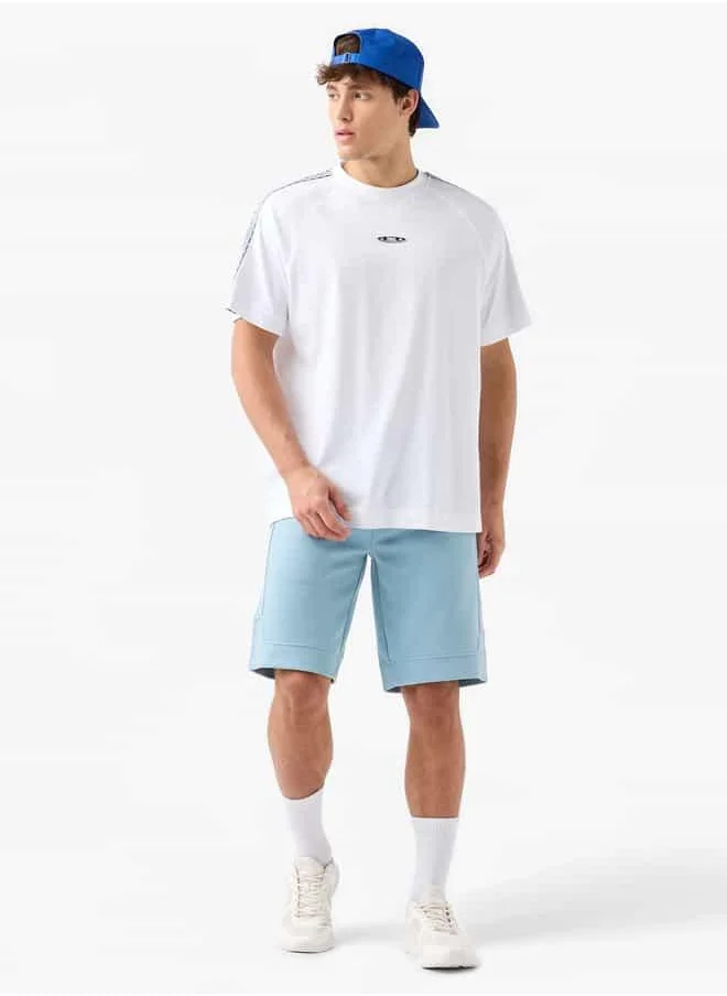 Kappa Kappa Logo Detail Shorts with Drawstring Closure and Pockets