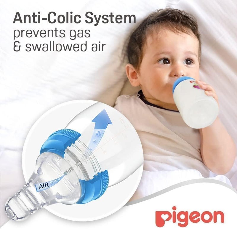 Pigeon Slim Neck Decorated Bottle, Ultra Soft Silicone Nipple, Anti Colic, Bpa Free, Assorted colors ,120ml ,1 Piece - Image 4