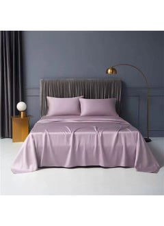 LIMOS Bed Sheet 100% Tencel Lyocell Set 4PC Flat Sheet 1 Fitted Sheet 2 Pillowcases (Lilac)  - Image 1