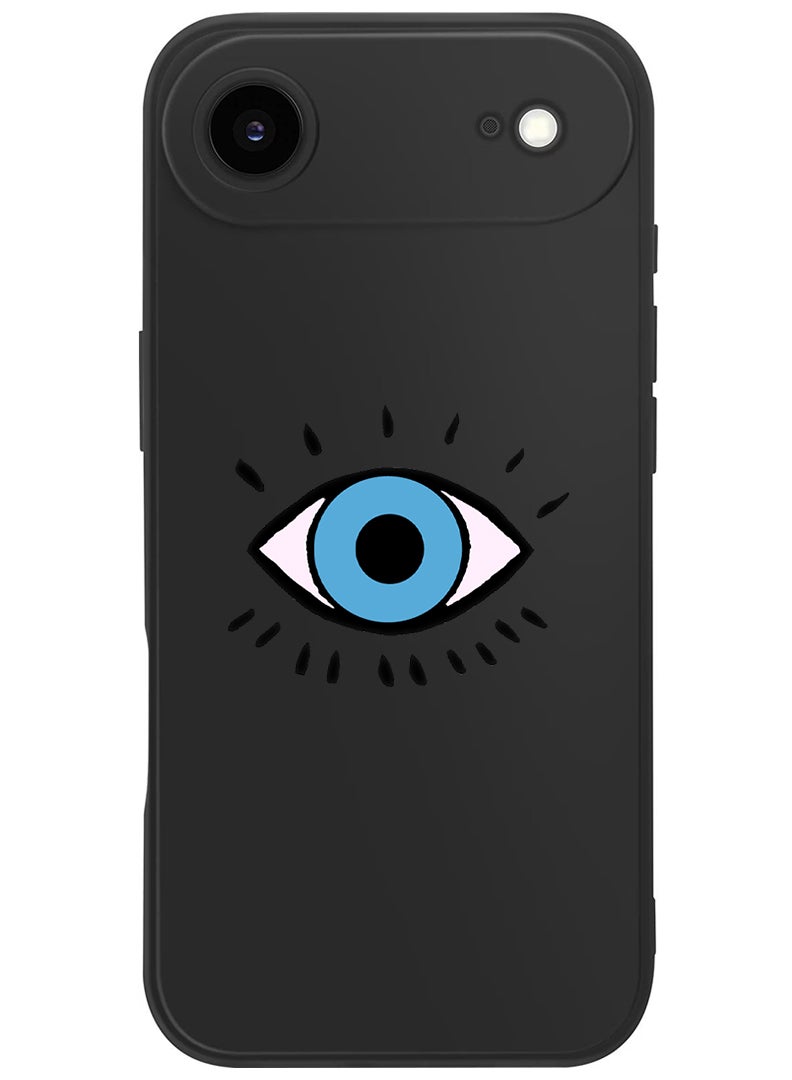 Theodor Protective Slim Fit Case Liquid Silicone Cover with Full Body Protection Anti-Scratch Shockproof Case For Apple iPhone 17 Air (Black) Eye - Image 1