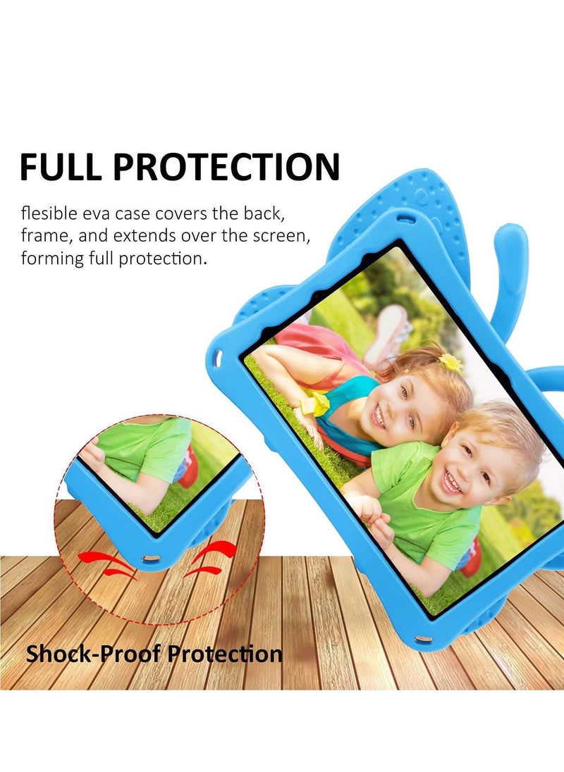 vesus iPad 10 (10th Generation) Kids Case, iPad 10.9 (2022) Butterfly Case with Kickstand â€“ Full-Body Drop Protective, Shockproof, Kid-Proof iPad Case (Blue) - Image 4