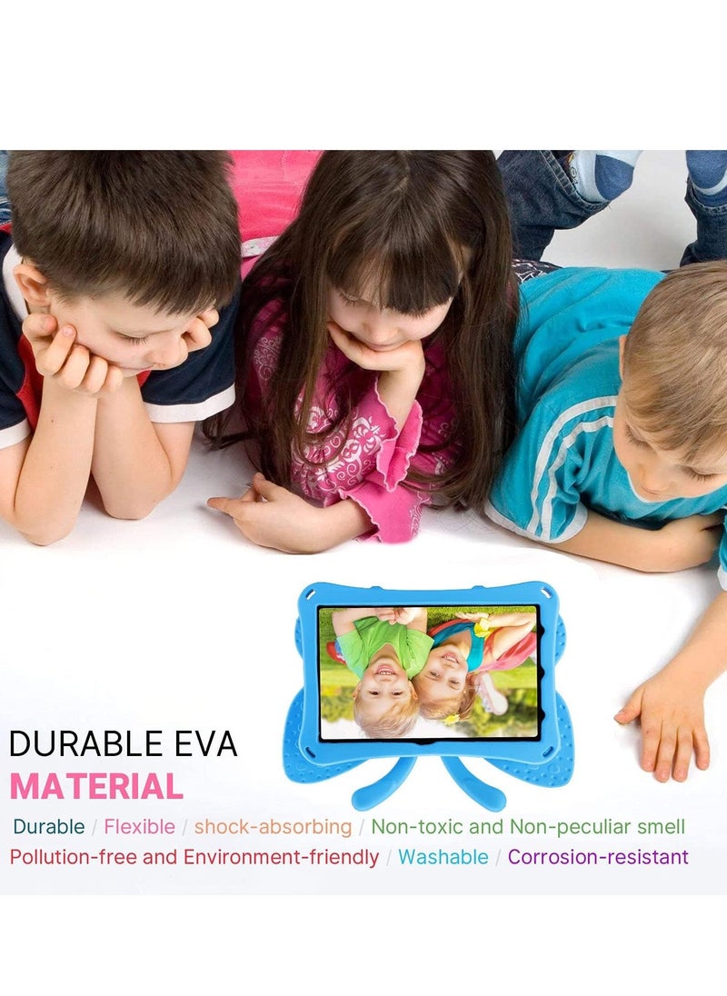 vesus iPad 10 (10th Generation) Kids Case, iPad 10.9 (2022) Butterfly Case with Kickstand â€“ Full-Body Drop Protective, Shockproof, Kid-Proof iPad Case (Blue) - Image 2