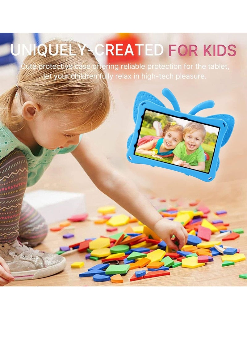 vesus iPad 10 (10th Generation) Kids Case, iPad 10.9 (2022) Butterfly Case with Kickstand â€“ Full-Body Drop Protective, Shockproof, Kid-Proof iPad Case (Blue) - Image 3