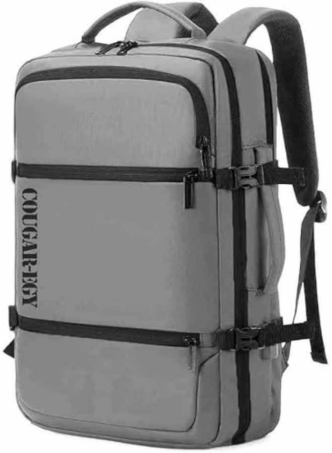 COUGAR-EGY Backpack for Men Office Travel Casual Laptop Bag with 15.6-inch Laptop Pocket Water-resistant Multi-pockets Large Capacity College USB port - MODEL: (8080) - Image 1