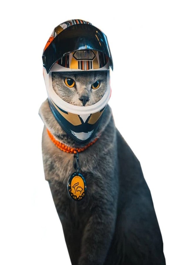 WCDJOMOP Pet Motorcycle Helmet for Cat Dog - Full Face Outdoor Bike Riding Helmet Hat (Multicolor) - Image 1