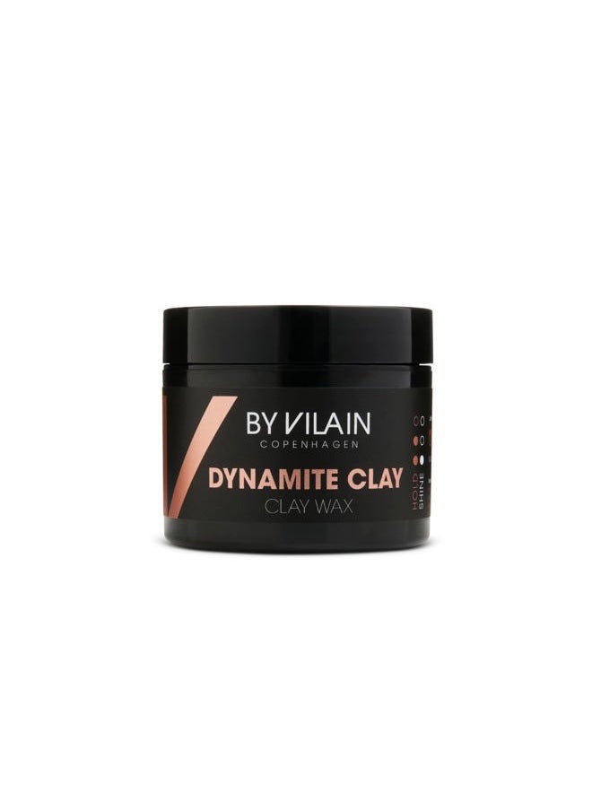 By Vilain Dynamite Clay - Professional Hair Styling Wax Super Strong Hold, Matte Finish For All Hair Types Molding Sculpting Pomade Easy to Style for Fullness & Texture Smoothing & Slick Paste 65ml  - Image 1