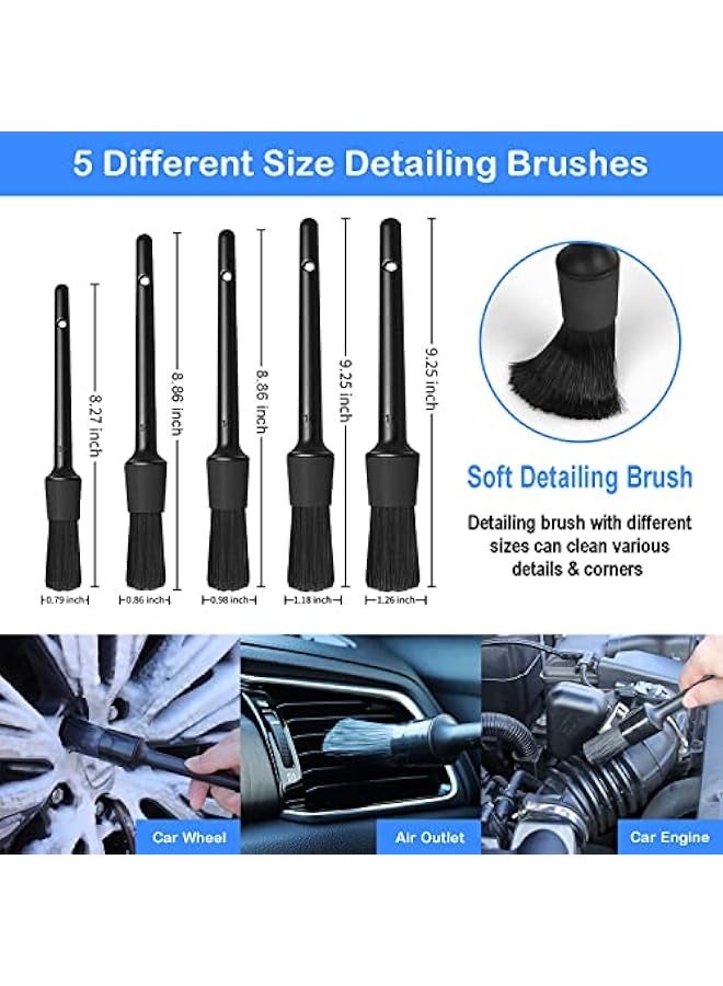 NIBEMINENT 26Pcs Car Detailing Brush Set, Car Detailing Kit, Auto Detailing Drill Brush Set, Car Detailing Brushes, Car Buffing Sponge Pads Kit,Car Accessories,Car Cleaning Tools Kit for Interior,Exterior,Wheels  - Image 4