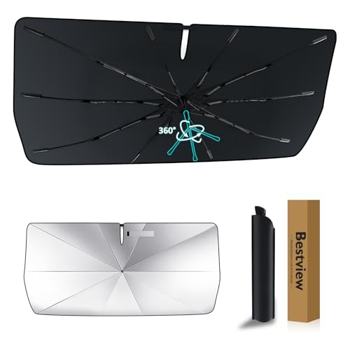 Bestview Windshield Sun Shade Umbrella for 20122017 Toyota CamryCustom Fit Front Window Sunshade Sun Visor Blocks UV Rays Keeps Your Vehicle Cool 360 Rotation Bendable Shaft