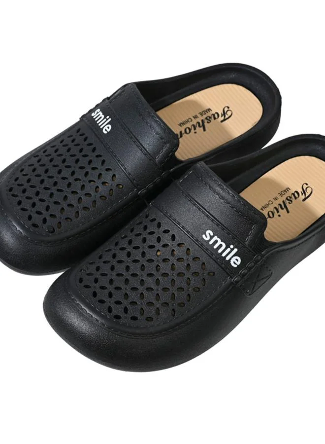 Take Two Black Slip-On Slippers