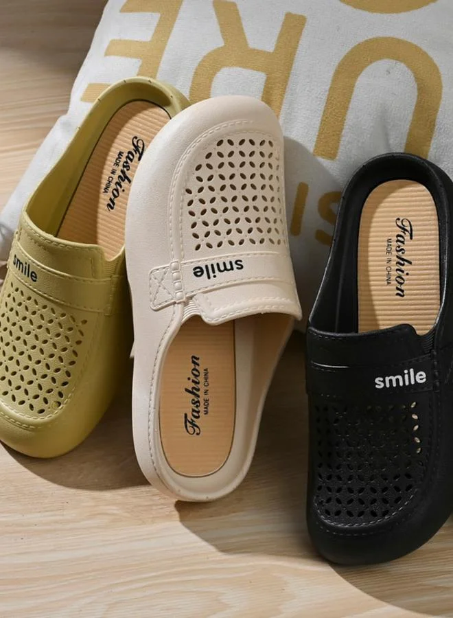 Take Two Black Slip-On Slippers