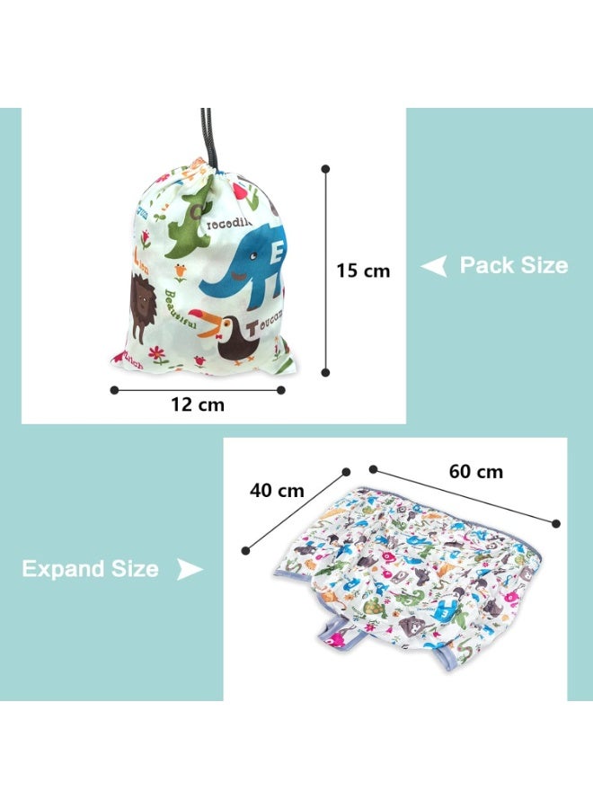 PICcircuit Shopping Cart Cover for Baby, High Chair Cover, Cart Cover for Babies, Kids& Toddlers, Portable 2-in-1 Design, Includes Free Carry Bag for Market and Resturant Use(Cute Zoo) - Image 3