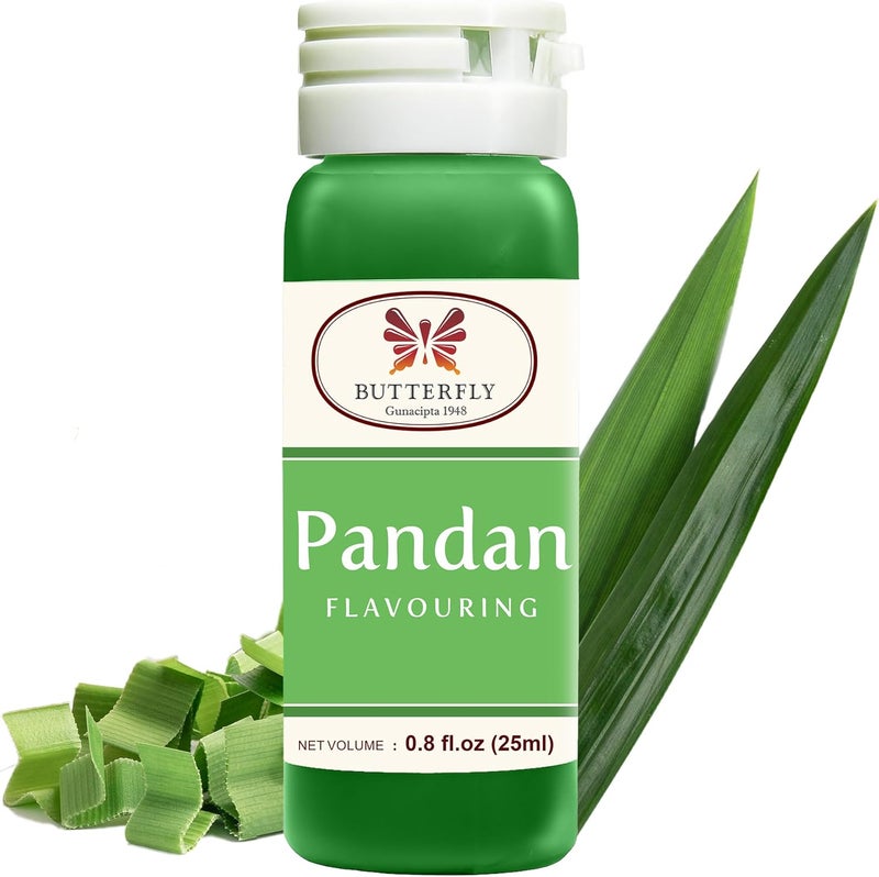 BUTTERFLY Pandan Flavoring Extract - 0.8oz (25ml) Natural Flavoring - Image 1