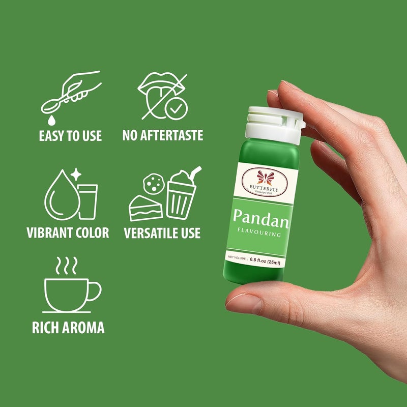 BUTTERFLY Pandan Flavoring Extract - 0.8oz (25ml) Natural Flavoring - Image 5