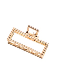 Fodattm Vintage Metal Hair Claw Hair Jaw Clips Hair Clamp Accessories for Women Rectangle Rose gold 
