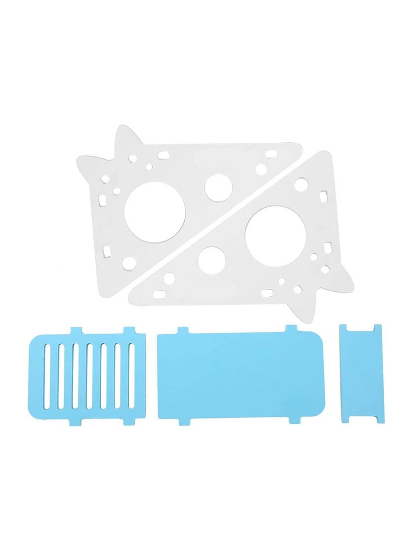 SOLARAE Hamster House with Ladder and Slide, Hamster Play Toys Hideout Hut Rat Hideaway, Boredom Breaker Small Animal Activity Toy, DIY Hamster Cage Accessories for Small Pets (Blue) - Image 4