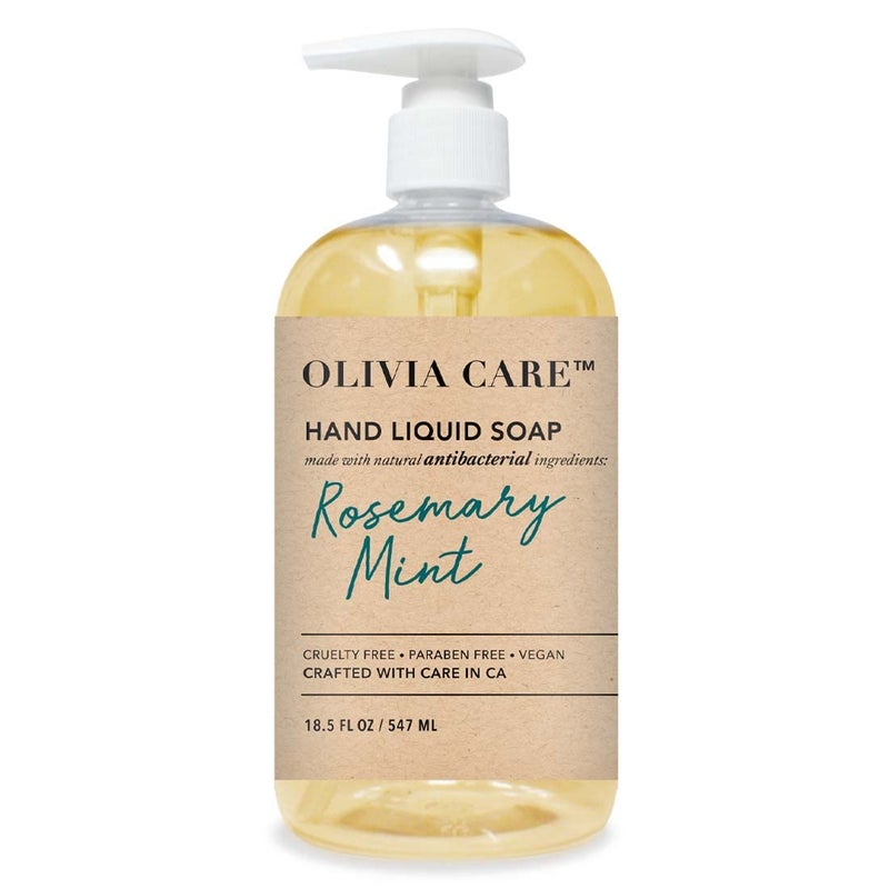 Olivia Care Olivia Care Hand Soap  Infused with Sage  Tea Tree Oil  Rosemary Mint Fragrance Cleansing GermFighting Moisturizing Hand Wash for Kitchen  Bathroom  185 fl 