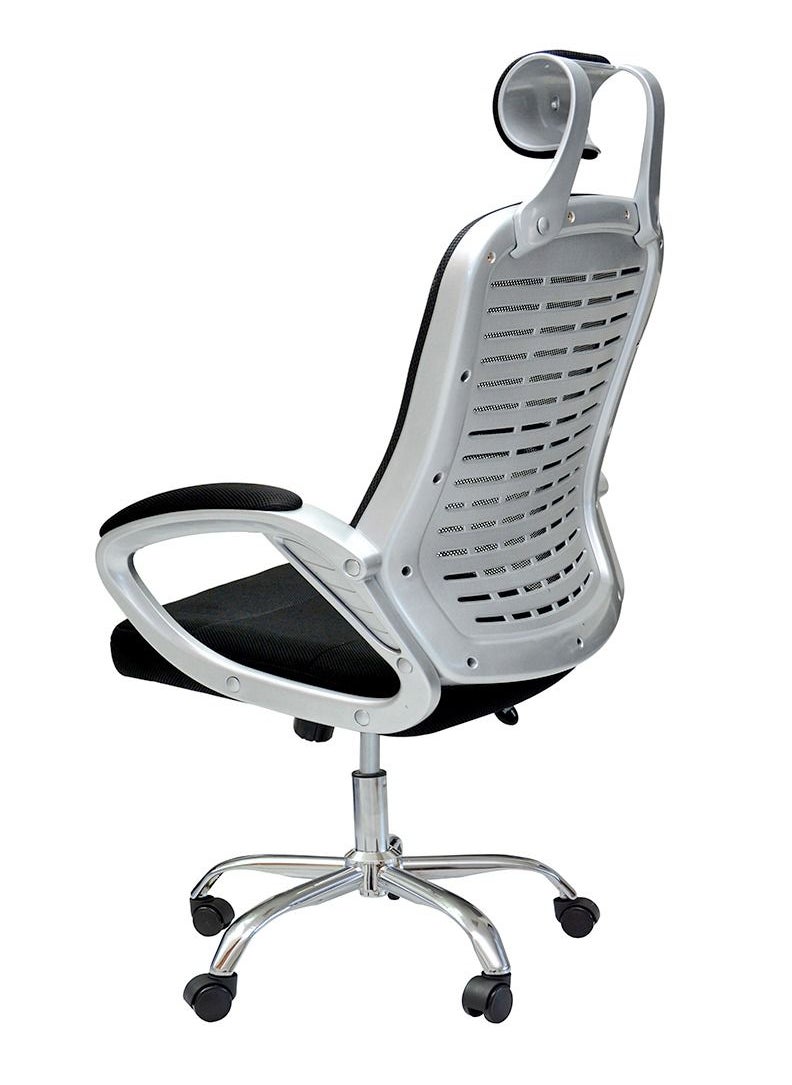 KARNAK Ergonomic Office Chair, Computer Desk Chair, PU material, Steel Structure, Smooth lumbar support with adjustable Height, Black.  - Image 2