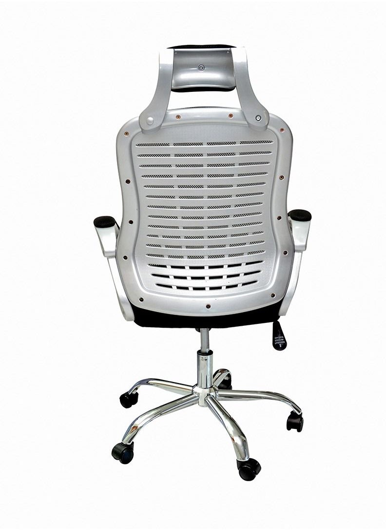 KARNAK Ergonomic Office Chair, Computer Desk Chair, PU material, Steel Structure, Smooth lumbar support with adjustable Height, Black.  - Image 5