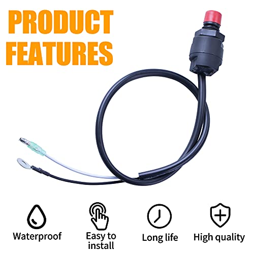 MWMNUN Universal Boat Outboard Lanyard Engine Motor Kill Urgent Stop Switch/Safety Lanyard Tether Cord 2 pcs Compatible with YamahaTohatsu Honda Outboard Motors, ATV Boat Bike - Image 4
