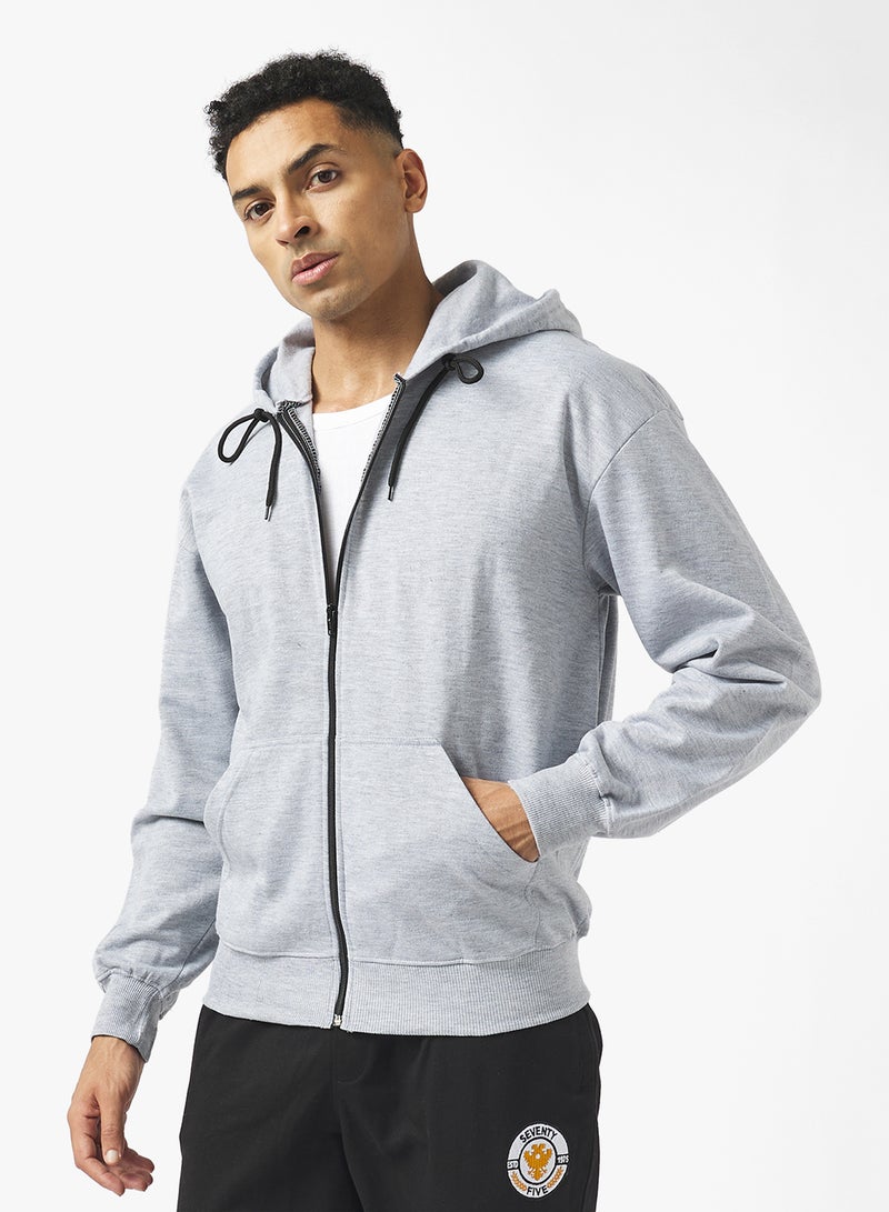 سفنتي فايف بيسيكس هودي بسحاب كبير الحجم - Image 1