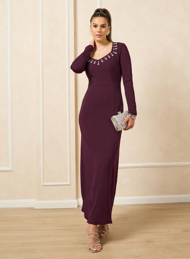 Styli Embellished Column Dress  - Image 1