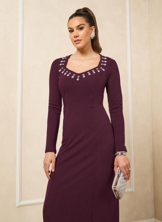 Styli Embellished Column Dress  - Image 4