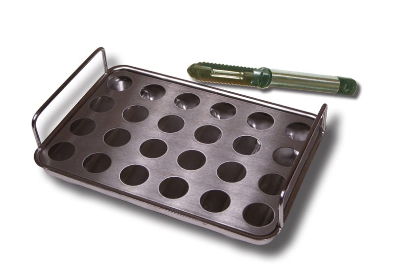 King Kooker Model 24VJR Stainless Steel Jalapeno Rack and Cooking Tray with Corer Tool Small - Image 5