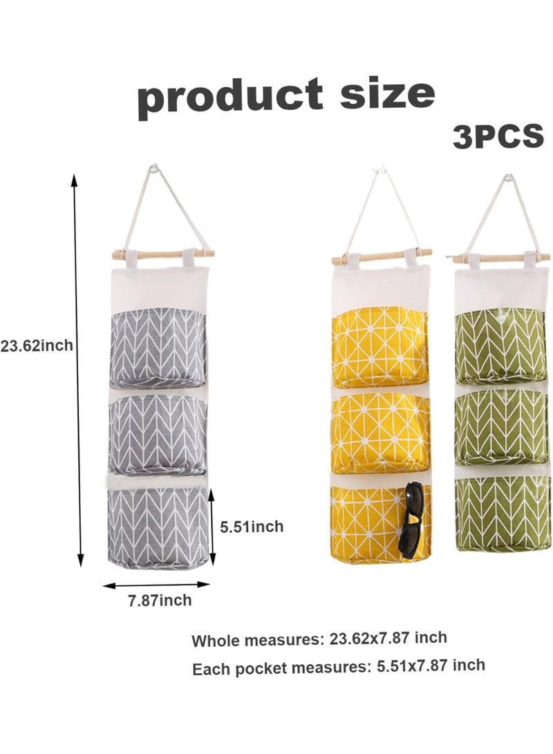 3 منظمين معلقين على الباب، مع ثلاثة أكياس كبيرة (67×20 سم)، وخزائن غرف النوم ومخازن الأغذية، وأرفف جدارية للملابس ولعب - Image 2